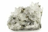 Gleaming Pyrite Crystals with Quartz Crystals - Peru #238970-1